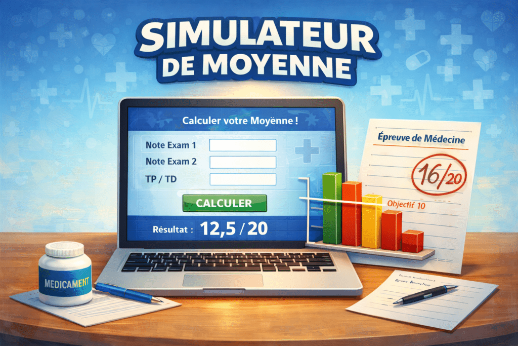 Simulateur de moyennes en PASS au second semestre à Nancy et Metz
